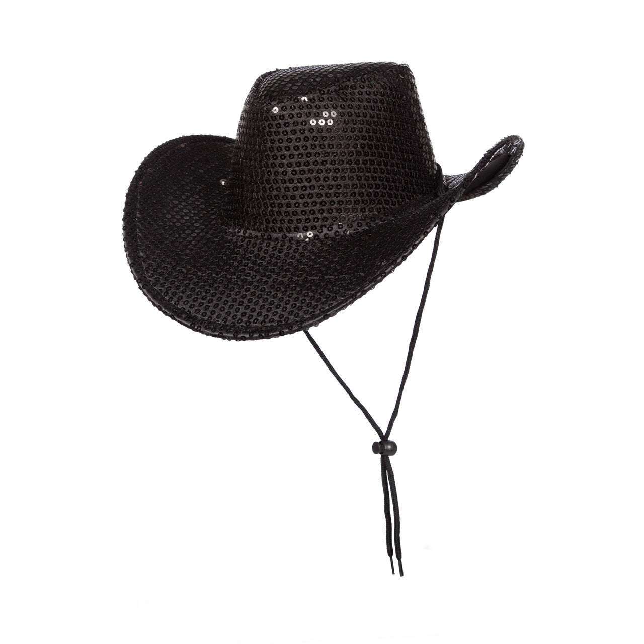 Op deze afbeelding zie je een Accessoires, van het merk Wilbers. Cowboyhoed Full Glamour Zwart Met Pailletten