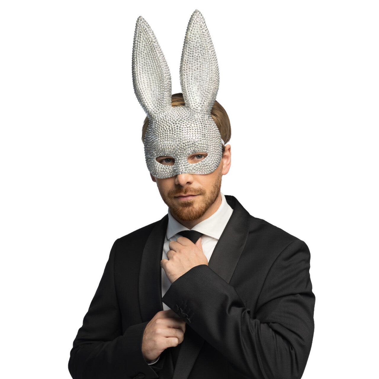 Op deze afbeelding zie je een Accessoires, van het merk Boland. Halfmasker Play Bunny Diamant