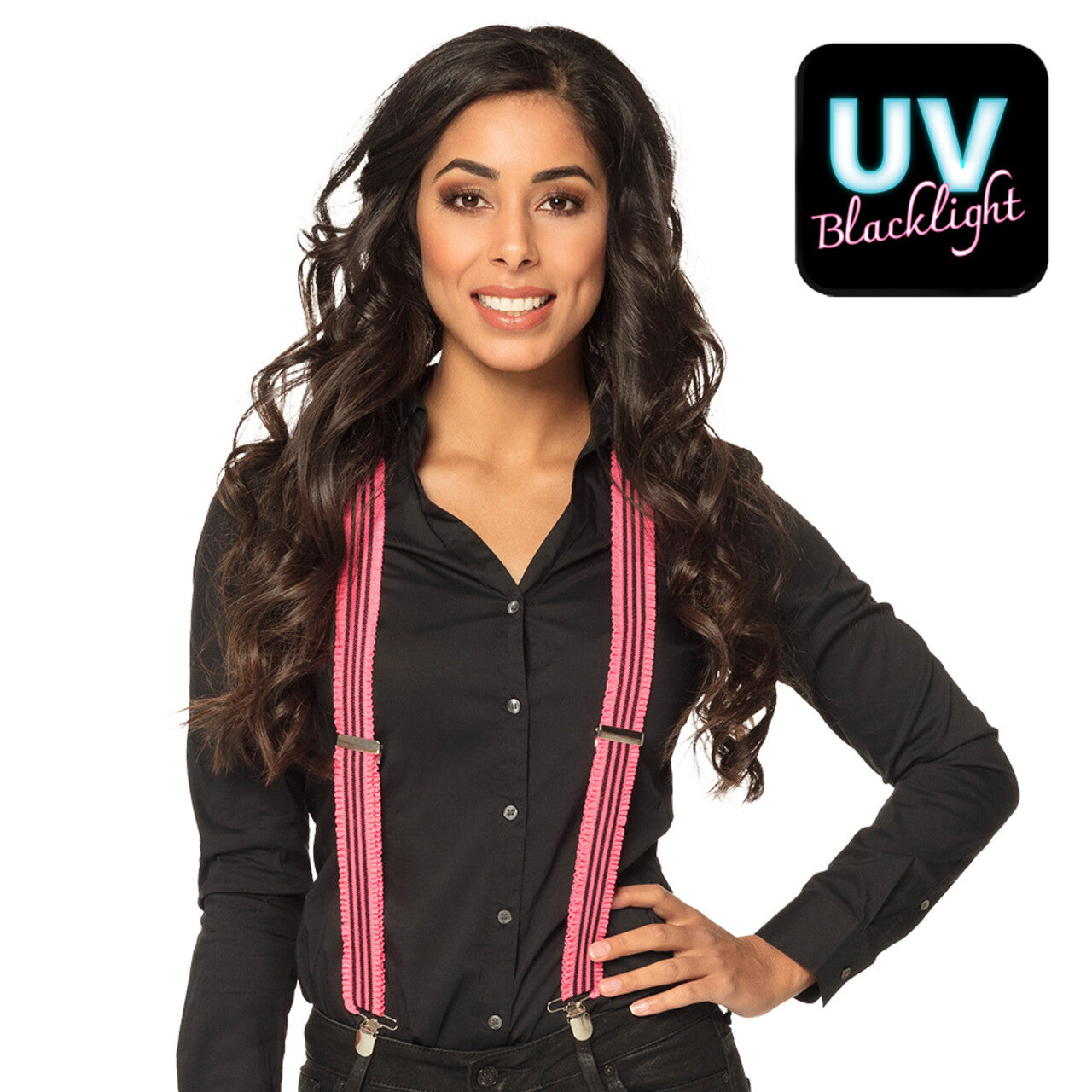 Op deze afbeelding zie je een Accessoires, van het merk Boland. Bretels Neon Roze