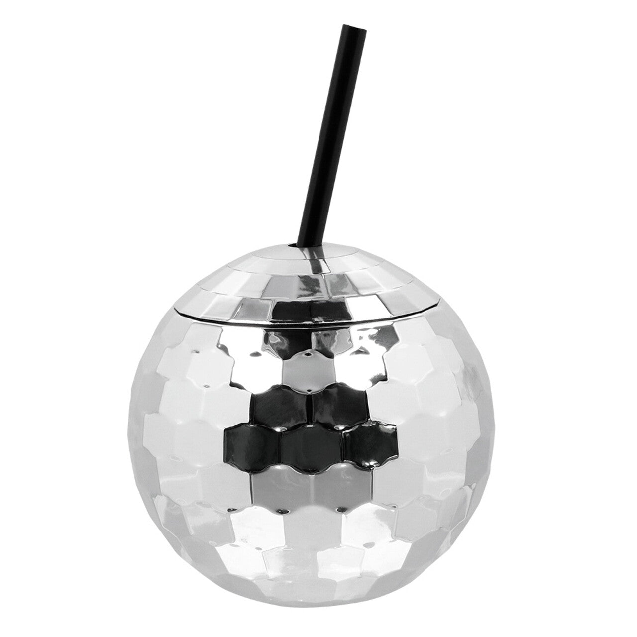 Op deze afbeelding zie je een Accessoires, van het merk Boland. Discobal Drinkbeker Met Rietje Zilver (60 Cl)