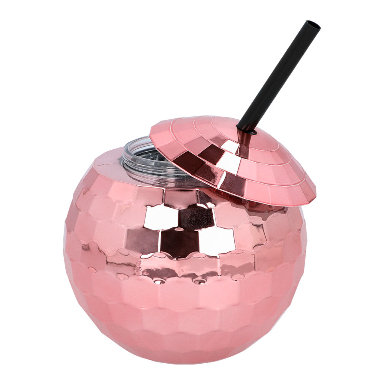 Op deze afbeelding zie je een Accessoires, van het merk Boland. Discobal Drinkbeker Met Rietje Rosé Goud (60 Cl)