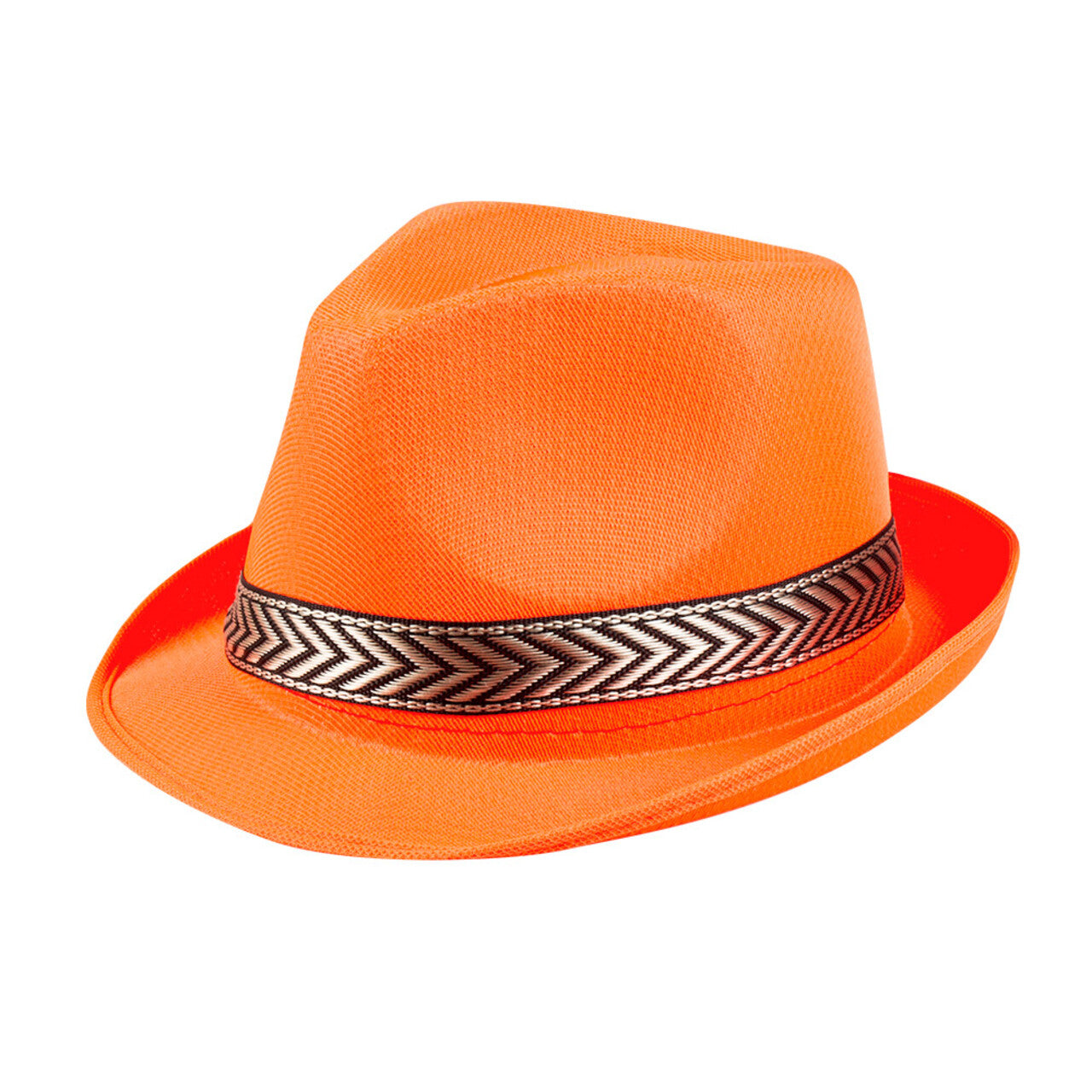 Op deze afbeelding zie je een Accessoires, van het merk Boland. Hoed Funky Fedora Oranje