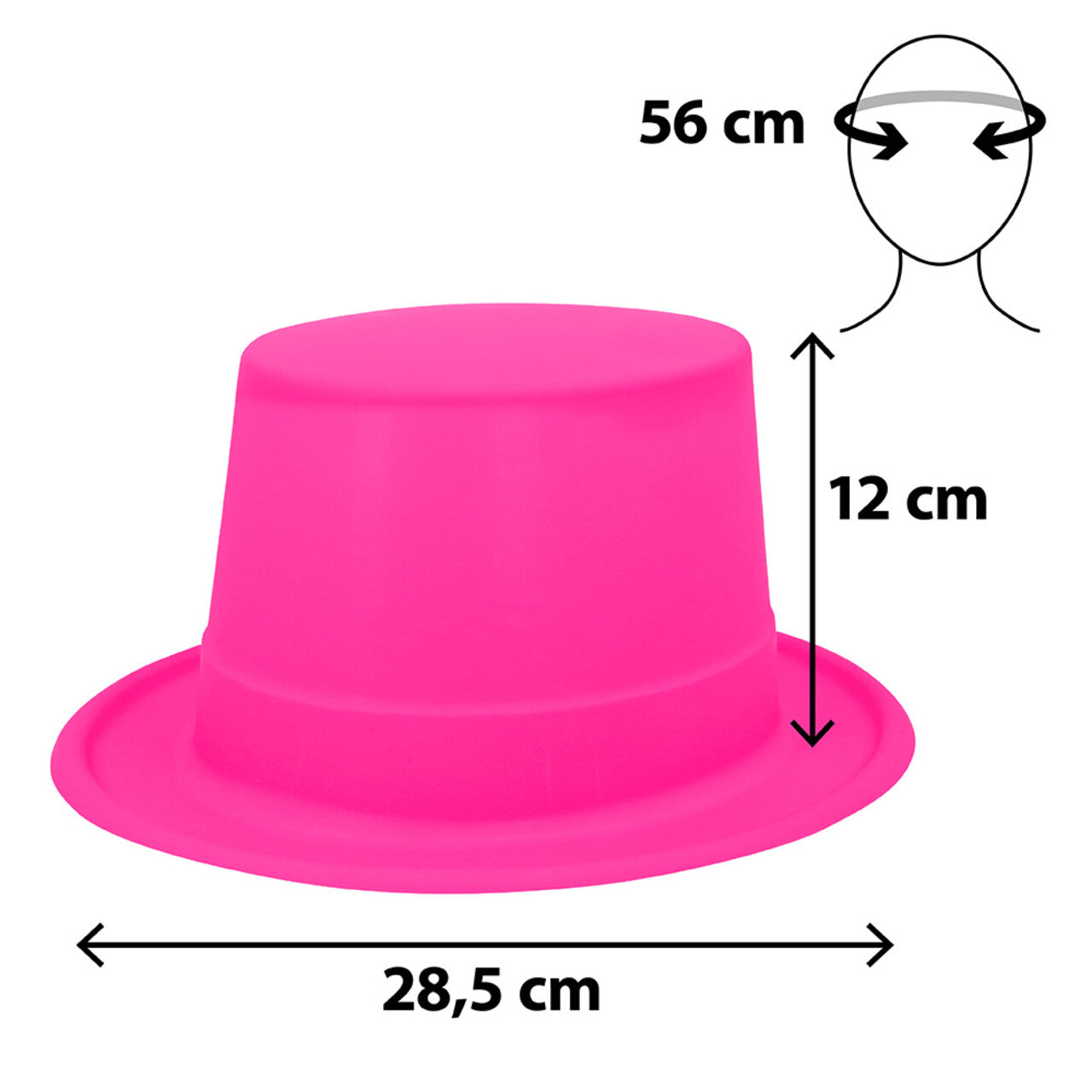 Op deze afbeelding zie je een Accessoires, van het merk Boland. Hoed Show Topper Neonroze