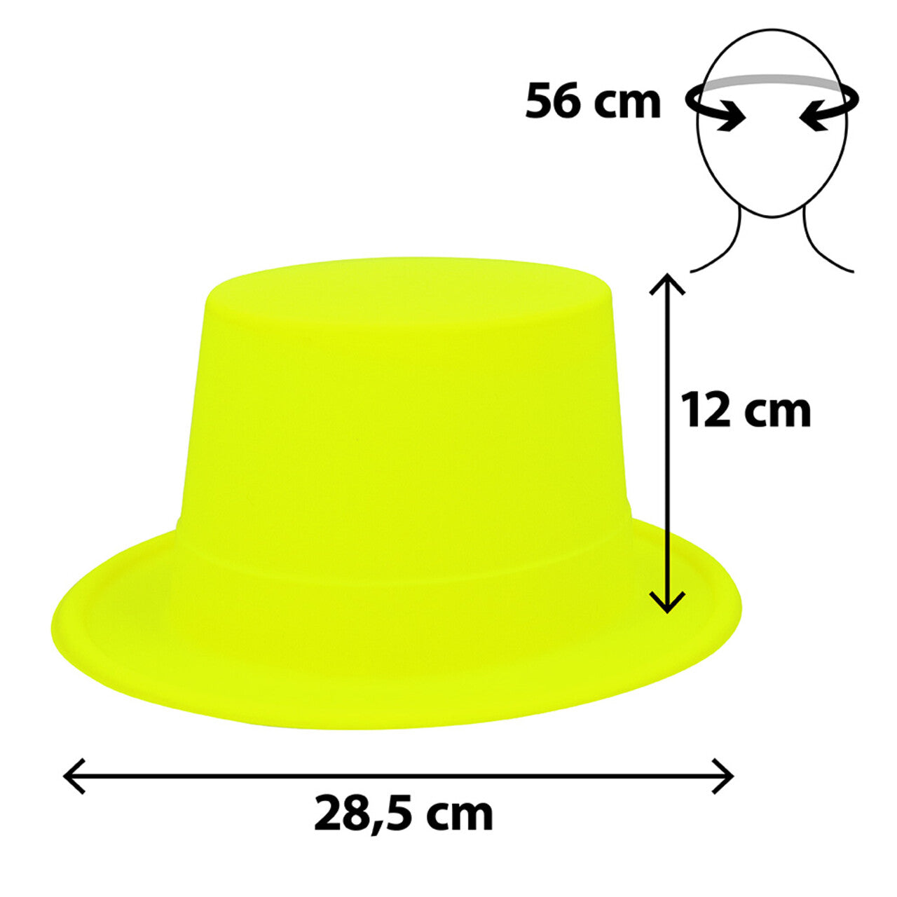 Op deze afbeelding zie je een Accessoires, van het merk Boland. Hoed Show Topper Neon Geel
