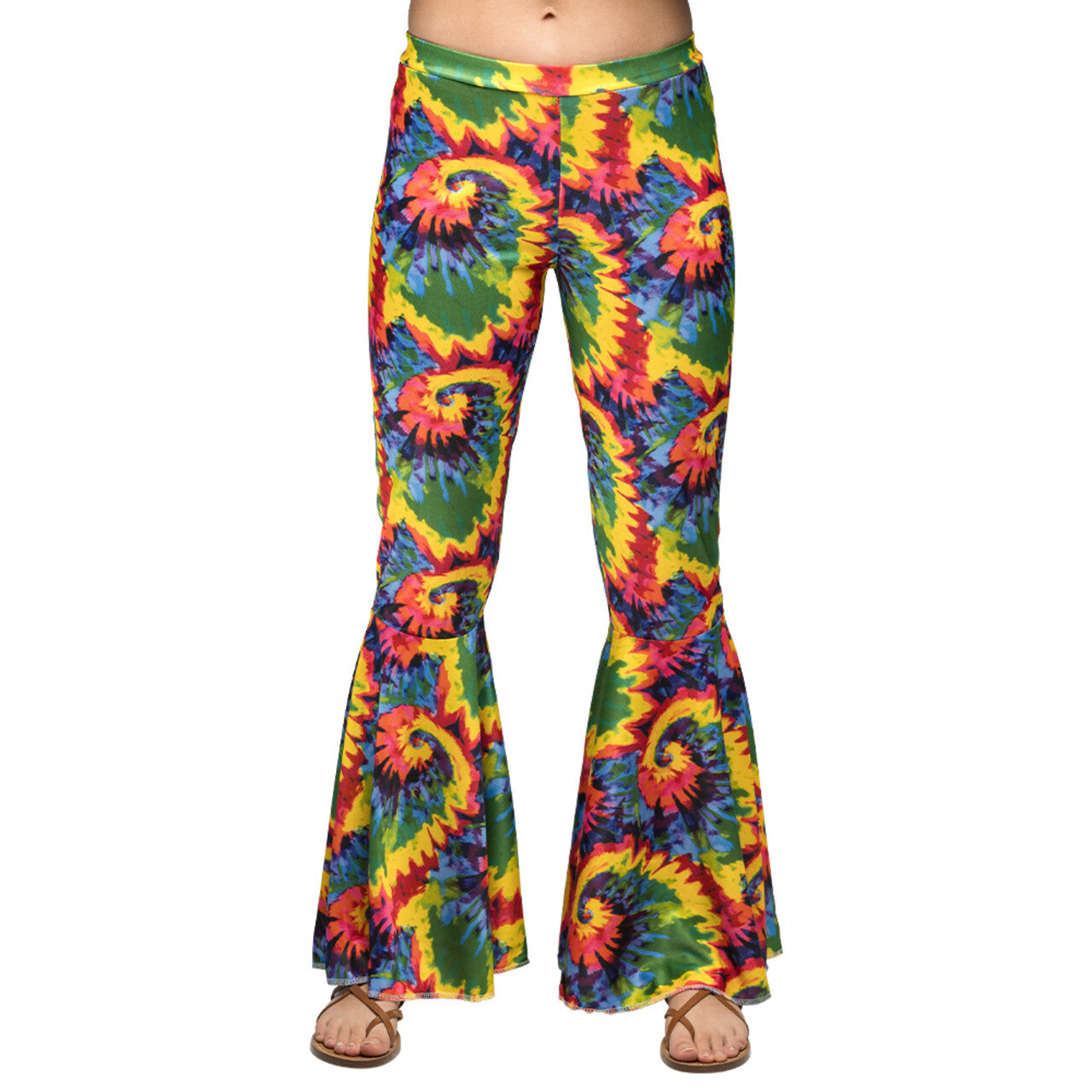 Op deze afbeelding zie je een Kostuums, van het merk Boland. Kleurige Tie Dye Wijde Pijpen Broek Vrouw