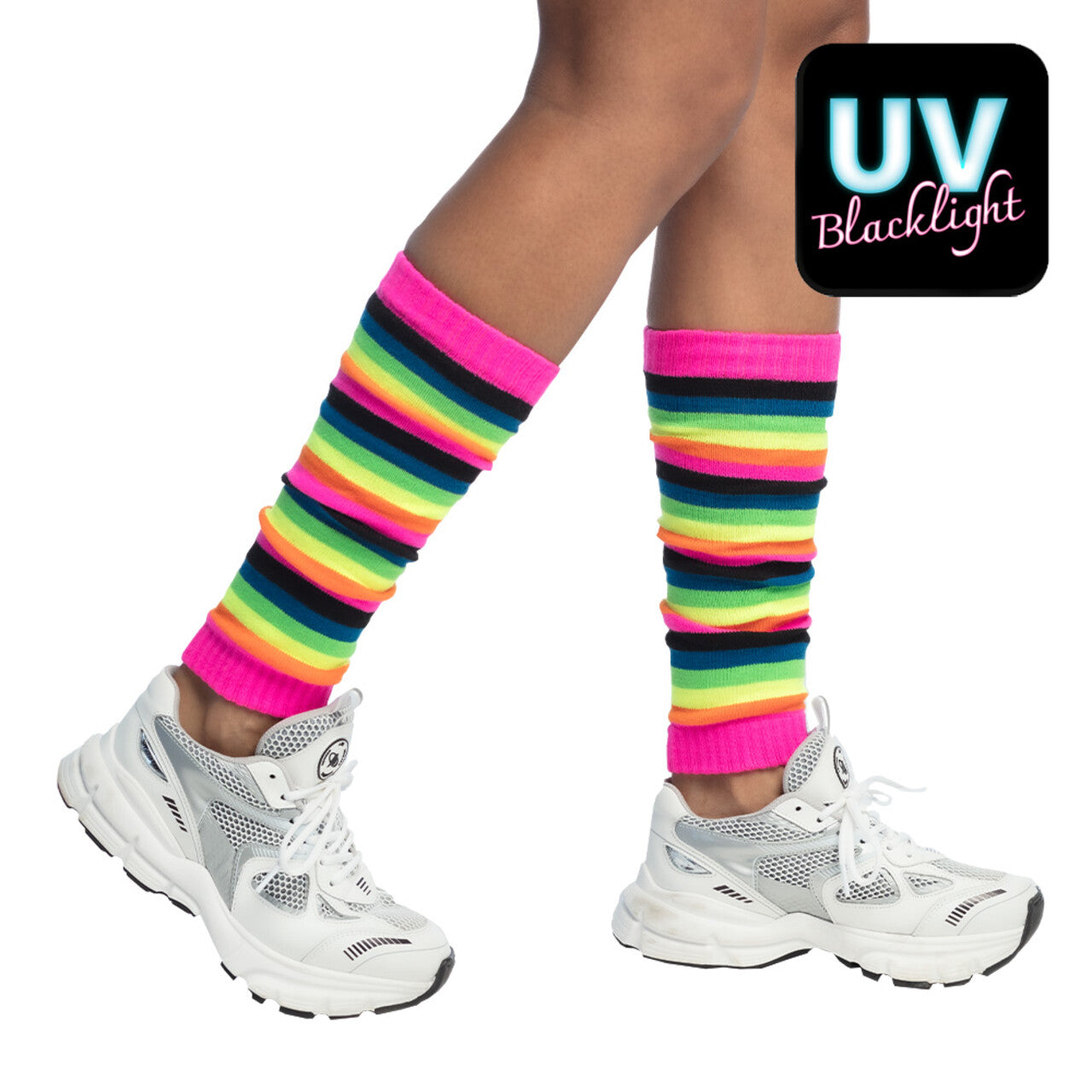Op deze afbeelding zie je een Accessoires, van het merk Boland. Beenwarmers Regenboog Uv