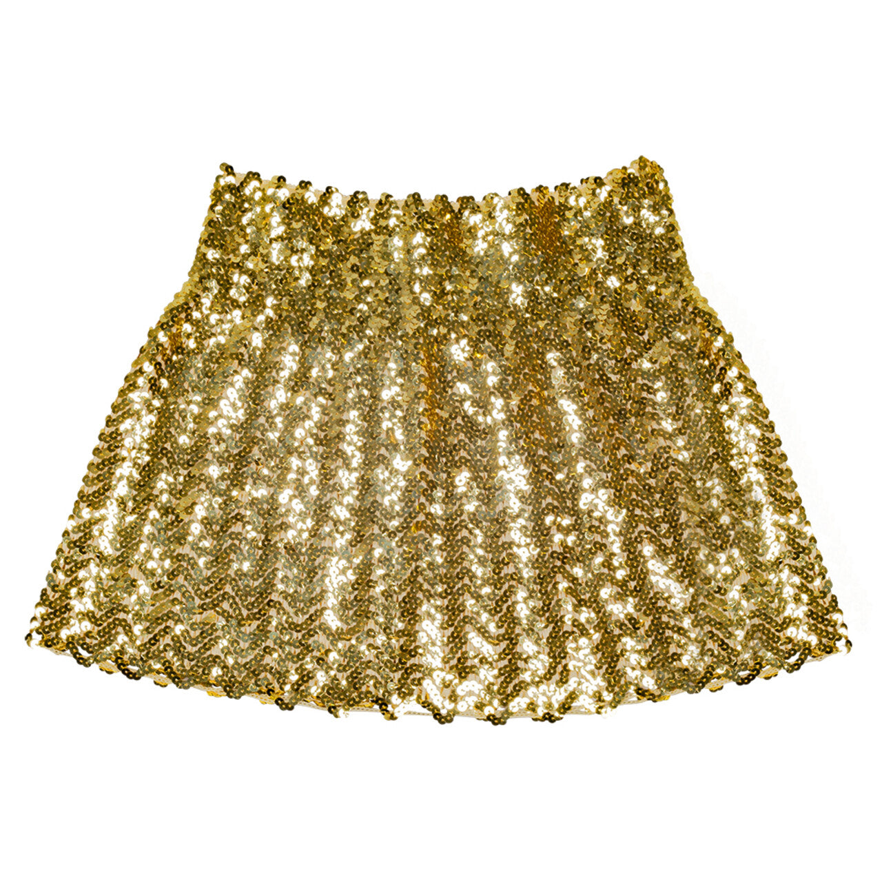Op deze afbeelding zie je een Kostuums, van het merk Boland. Pailletten Rok Goud Festival Vrouw