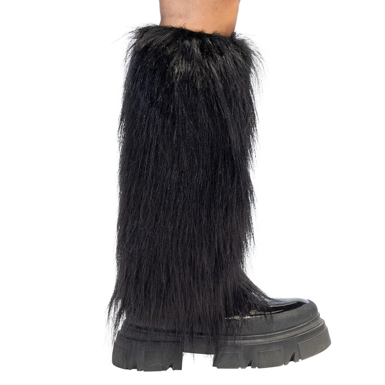 Op deze afbeelding zie je een Accessoires, van het merk Boland. Furry Rave Beenwarmers Zwart
