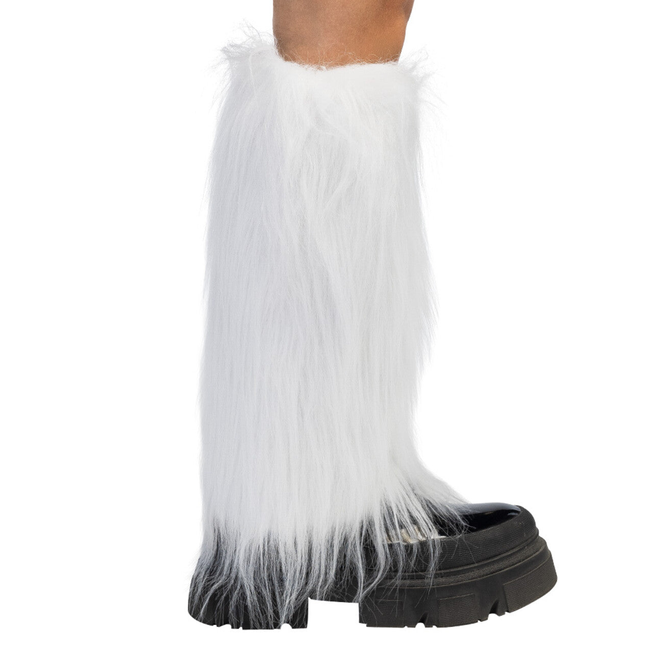 Op deze afbeelding zie je een Accessoires, van het merk Boland. Fluffy Rave Beenwarmers Wit