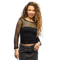 80s Visnet Shirt Temptation Zwart Vrouw