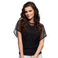 Punk Shirt Visnet Zwart Vrouw