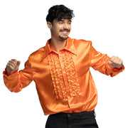 Op deze afbeelding zie je een Kostuums, van het merk Boland. Rouchen Blouse Oranje Orlando Orange Man
