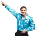 Rouchen Blouse Lichtblauw Here To Party Man