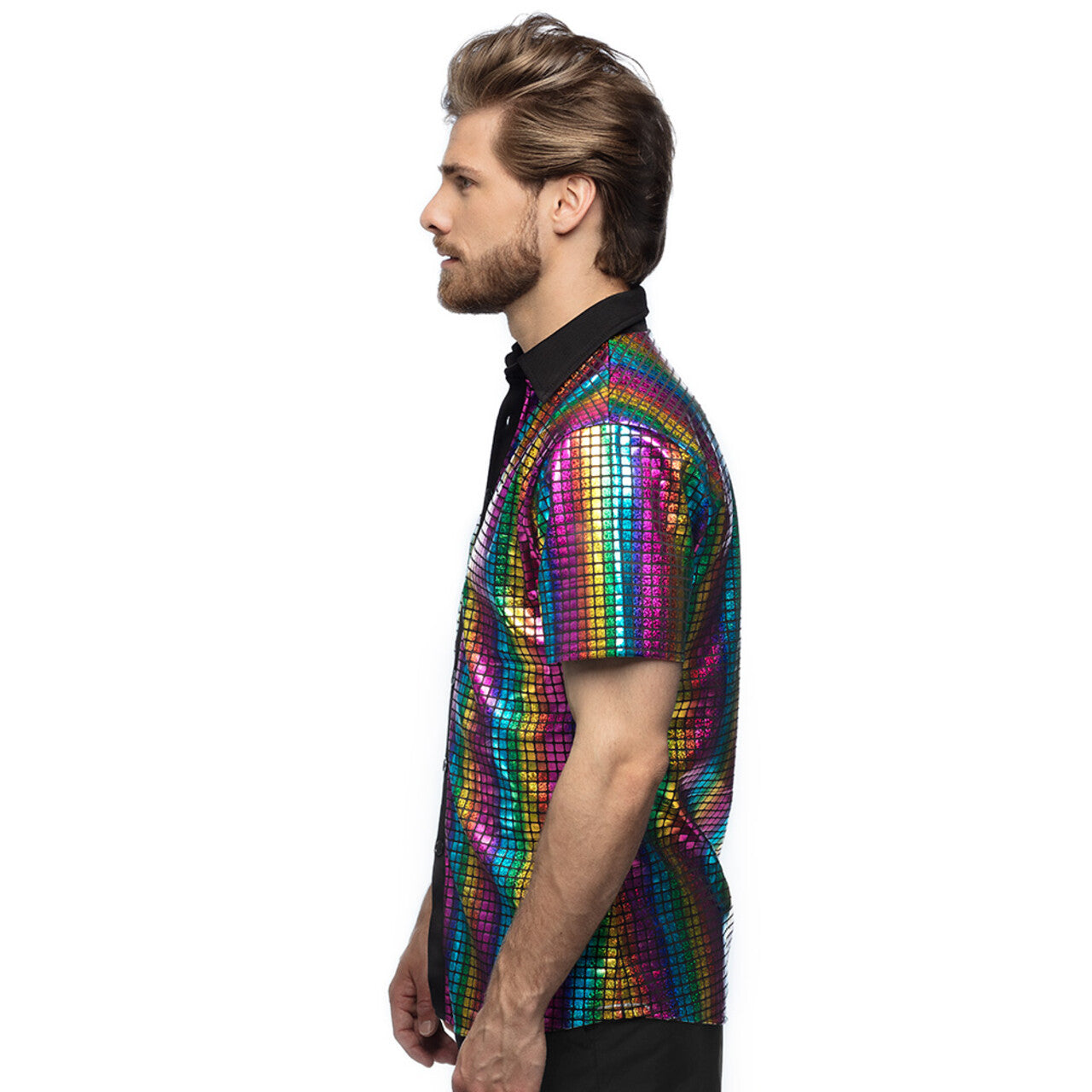 Op deze afbeelding zie je een Kostuums, van het merk Boland. Diamond Rainbow Stripes Overhemd Man