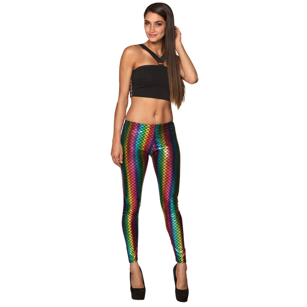 Op deze afbeelding zie je een Kostuums, van het merk Boland. Fantasy Mermaid Regenboog Legging Vrouw