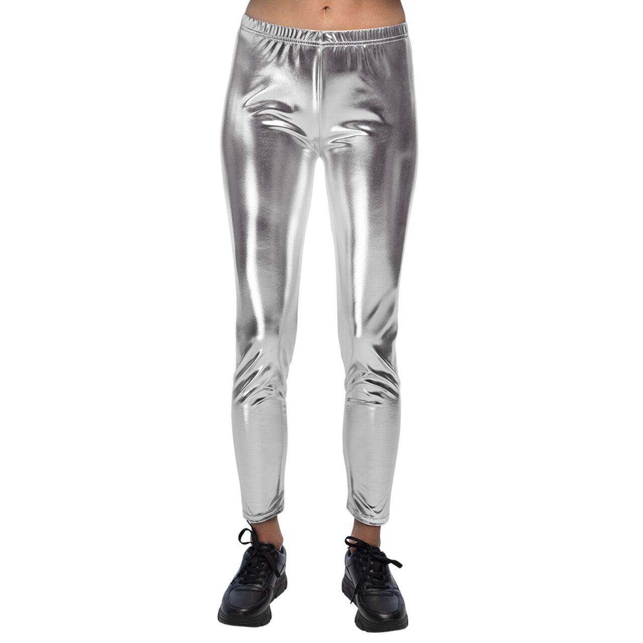 Op deze afbeelding zie je een Kostuums, van het merk Boland. Legging Zilver Metallic Vrouw