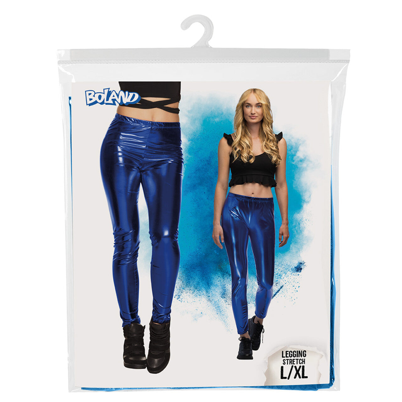 Op deze afbeelding zie je een Kostuums, van het merk Boland. Legging Metallic Donkerblauw Vrouw