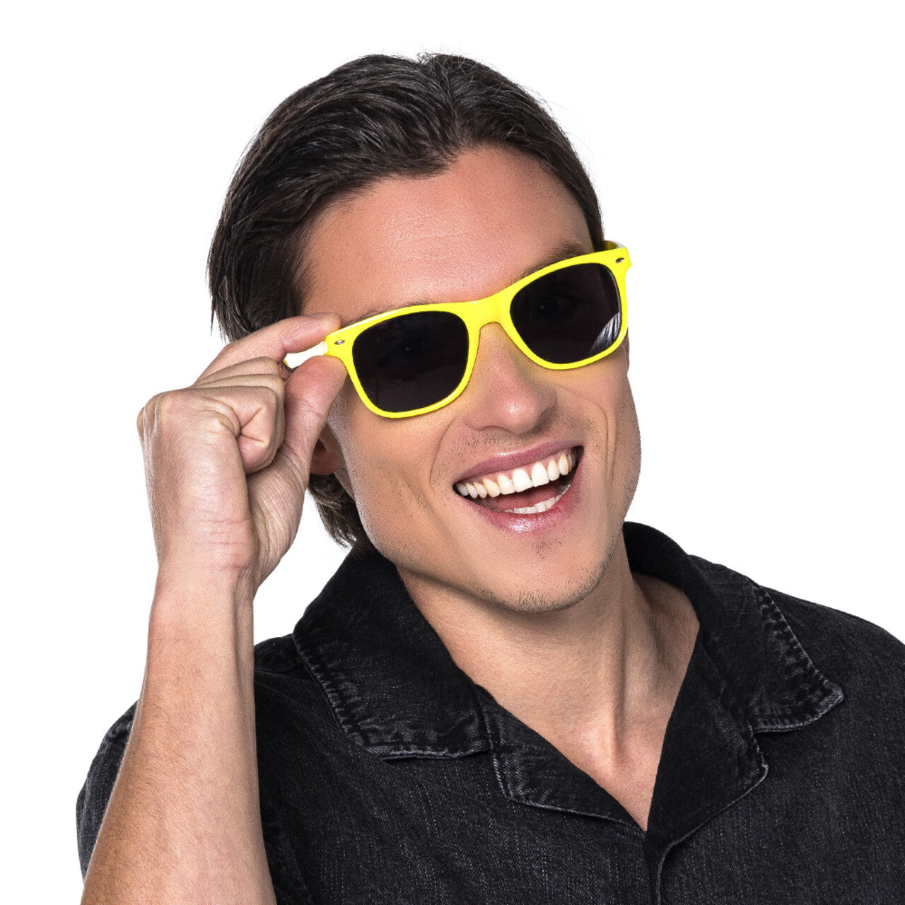 Op deze afbeelding zie je een Accessoires, van het merk Boland. Festival Party Bril Neon Geel