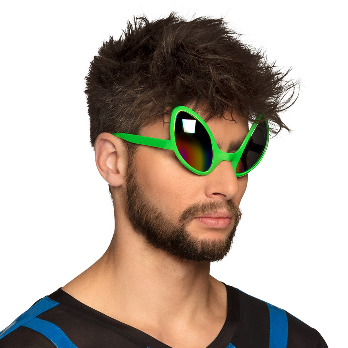 Op deze afbeelding zie je een Accessoires, van het merk Boland. Bril Pretty Fly Green Alien