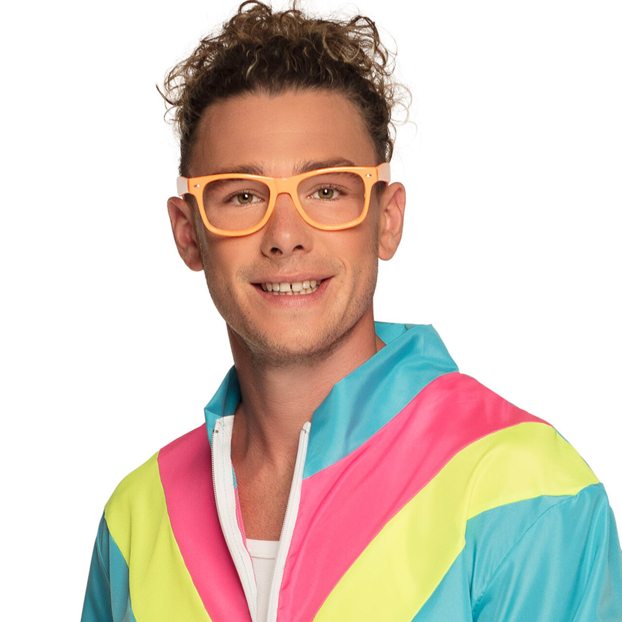 Op deze afbeelding zie je een Accessoires, van het merk Boland. Partybril Zonder Glazen Oranje