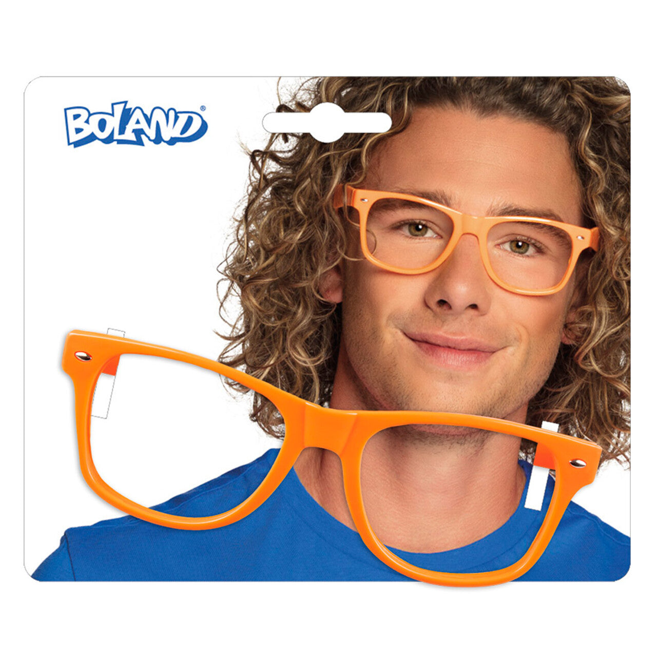 Op deze afbeelding zie je een Accessoires, van het merk Boland. Partybril Zonder Glazen Oranje