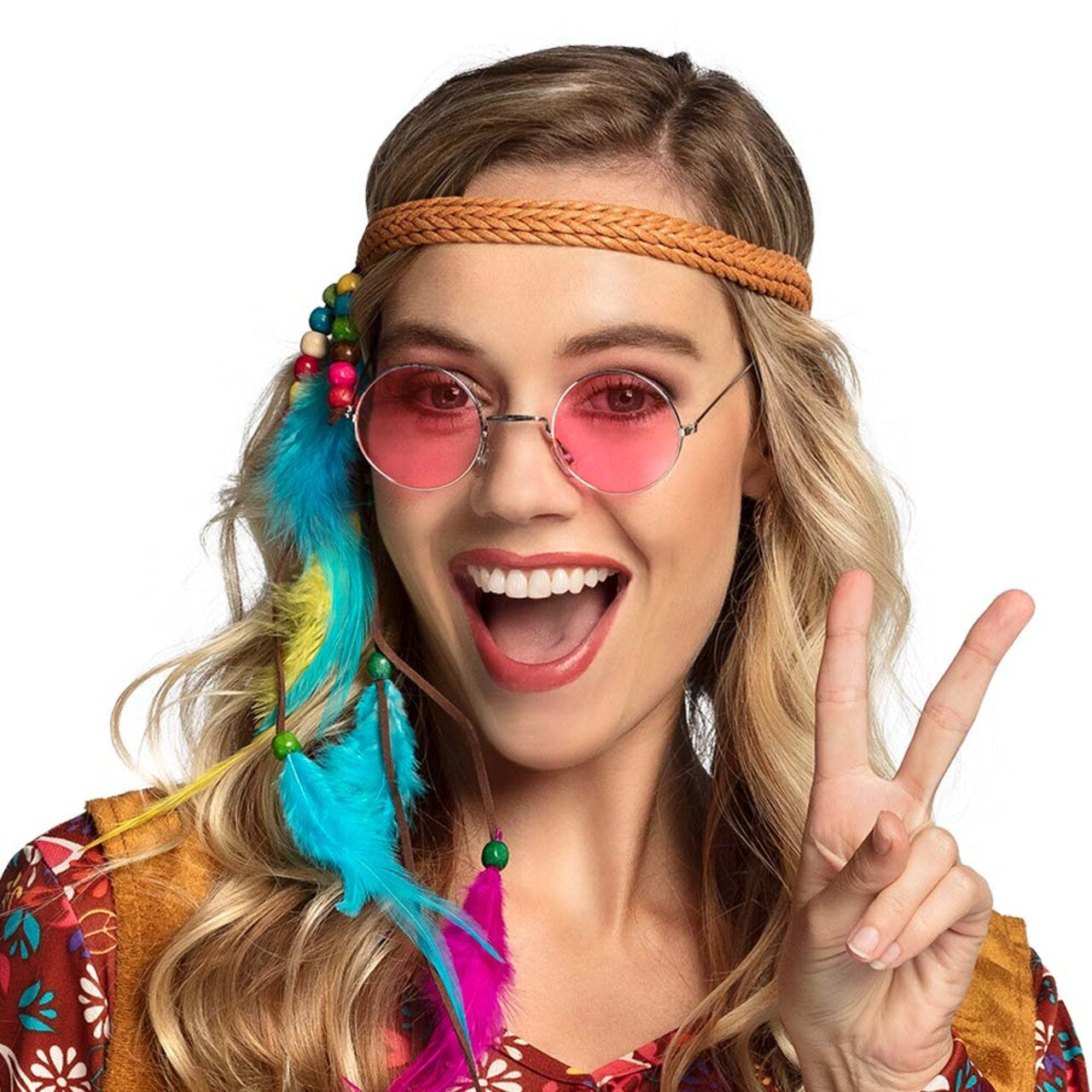 Op deze afbeelding zie je een Accessoires, van het merk Boland. Set 3 Stuks Partybrillen Ozzy Blauw / Roze / Zwart