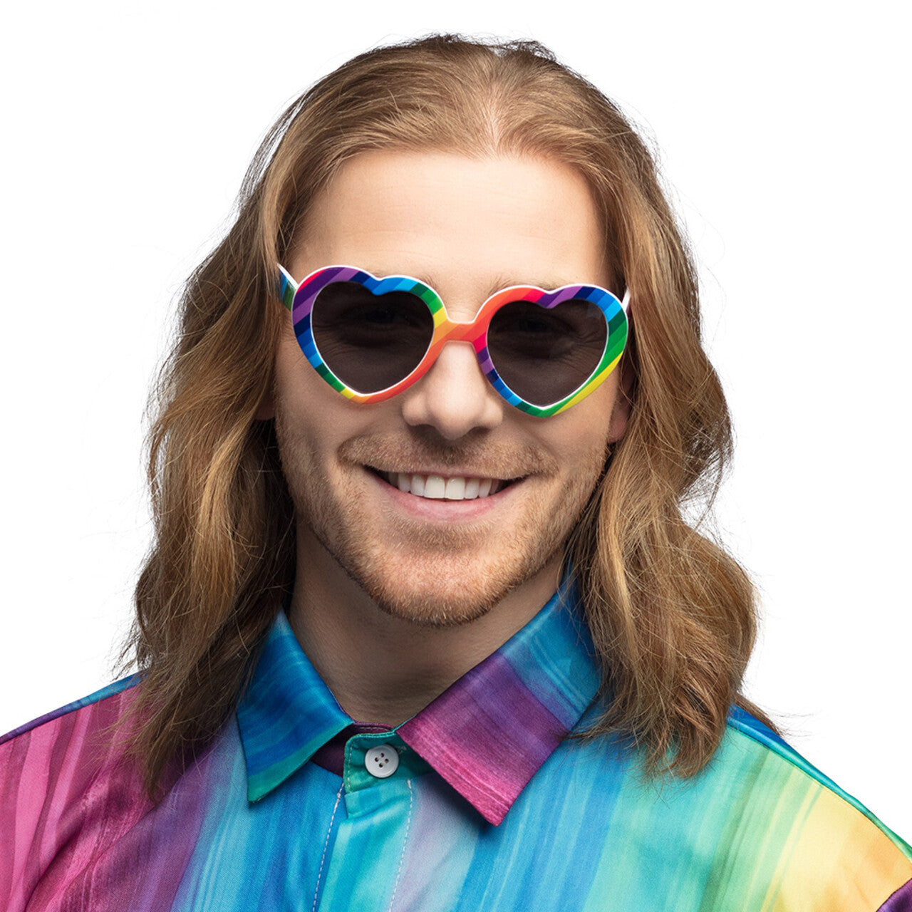 Op deze afbeelding zie je een Accessoires, van het merk Boland. Partybril Rainbow Heart