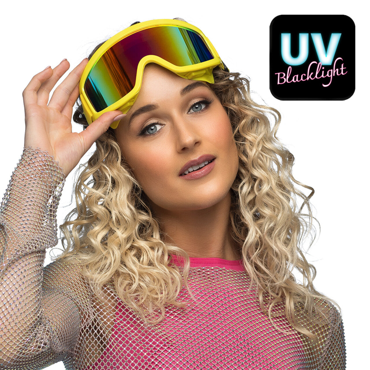 Op deze afbeelding zie je een Accessoires, van het merk Boland. Party Skibril Neongeel