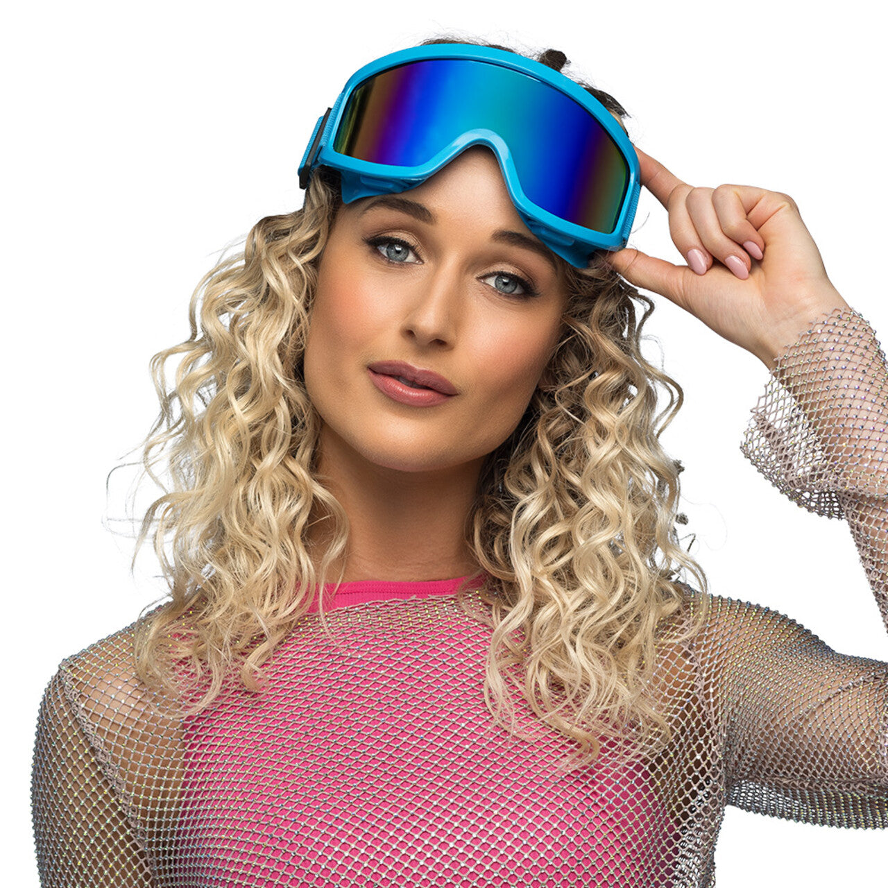 Op deze afbeelding zie je een Accessoires, van het merk Boland. Party Skibril Neonblauw Uv