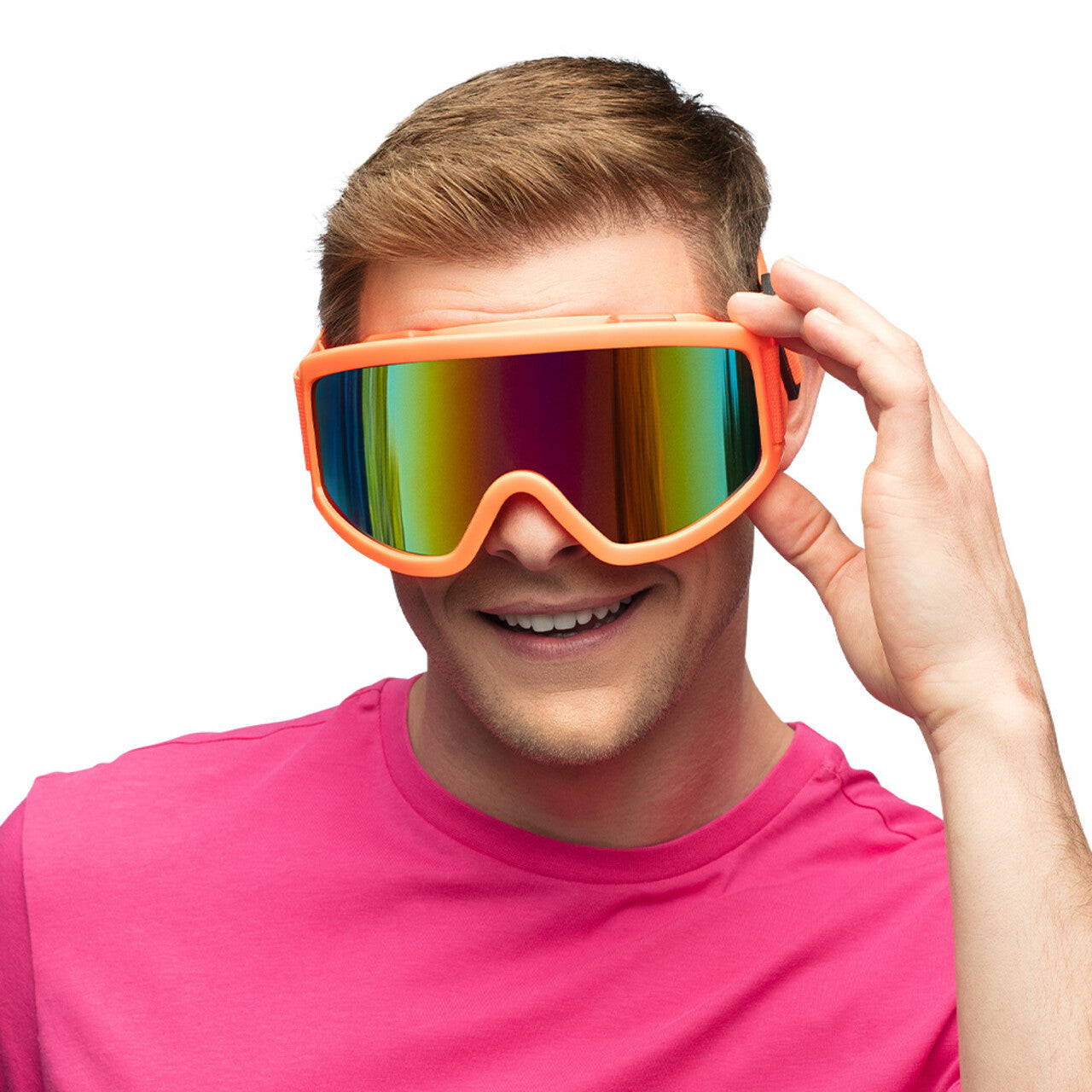 Op deze afbeelding zie je een Accessoires, van het merk Boland. Party Skibril Neonoranje Uv