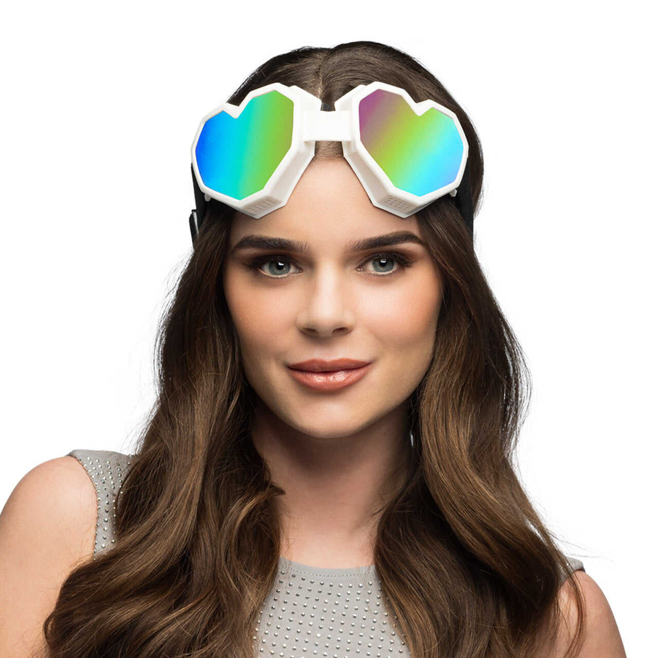 Op deze afbeelding zie je een Accessoires, van het merk Boland. Partybril Festilove Wit