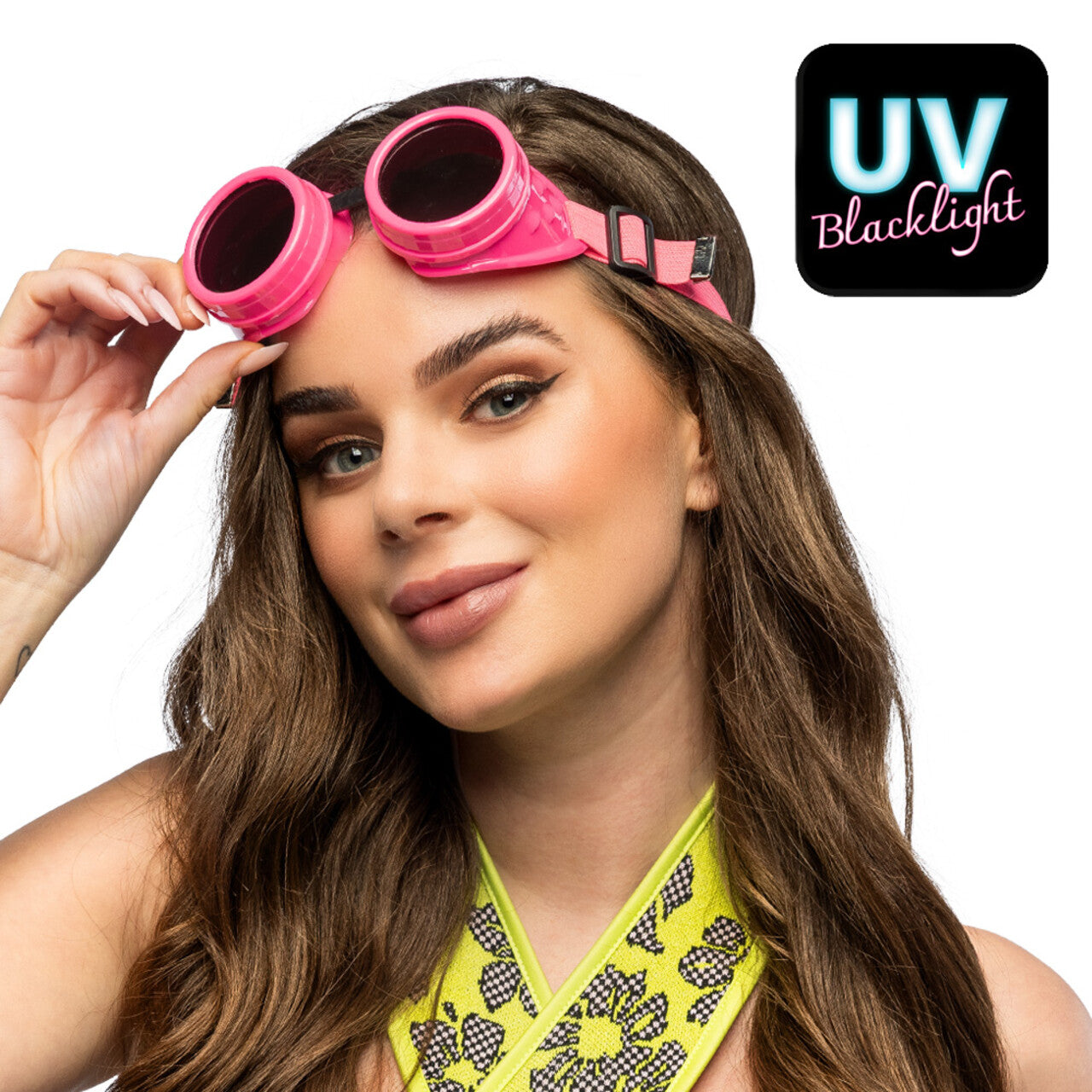 Op deze afbeelding zie je een Accessoires, van het merk Boland. Tropical Party Duik Bril Neon Roze