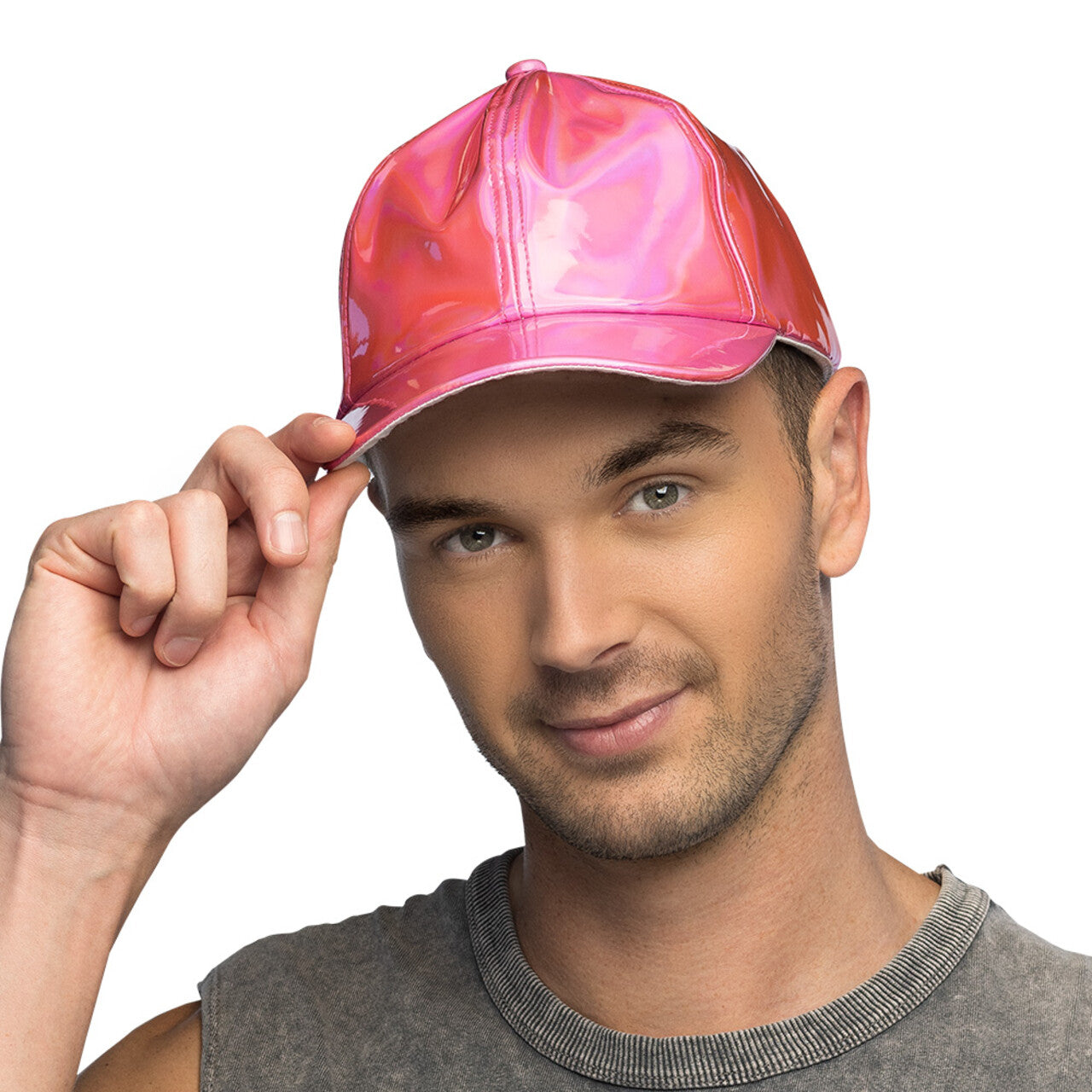 Op deze afbeelding zie je een Accessoires, van het merk Boland. Pet Holo Roze (Verstelbaar)