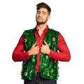 Versierd Door Een Kerstboom Vest Man