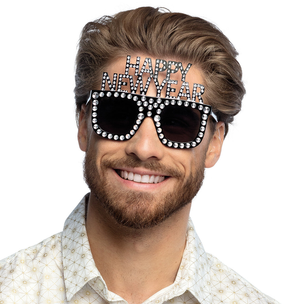 Op deze afbeelding zie je een Accessoires, van het merk Boland. Happy New Bling Year Bril