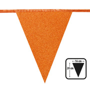 Op deze afbeelding zie je een Decoratie, van het merk Boland. Vlaggenlijn Glitter In The Air Oranje