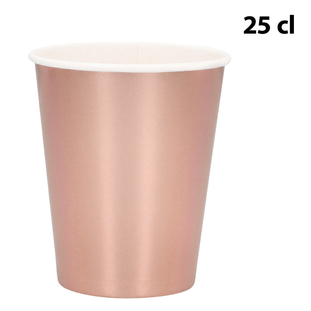 Op deze afbeelding zie je een Decoratie, van het merk Boland. Papieren Feestbekers Roségoud 6 Stuks