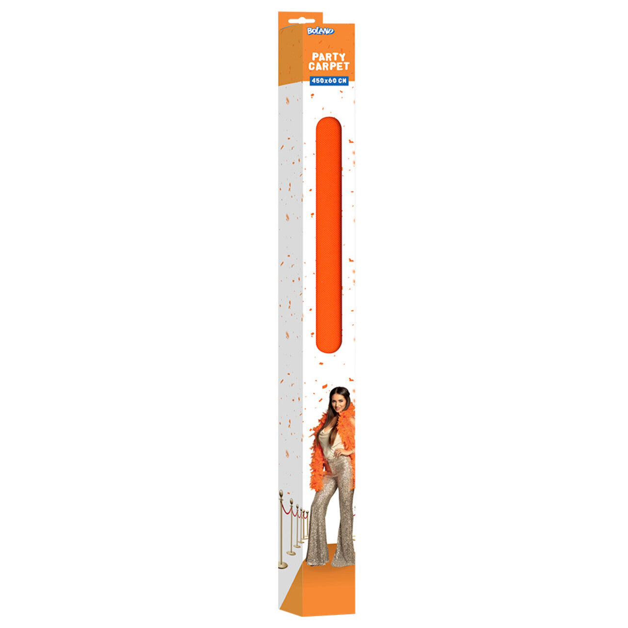 Op deze afbeelding zie je een Decoratie, van het merk Boland. Grand Entree Oranje Loper