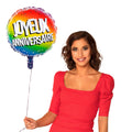 Folieballon Rainbow Joyeux Anniversaire Dubbelzijdig