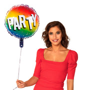 Op deze afbeelding zie je een Decoratie, van het merk Boland. Folieballon Rainbow Party Dubbelzijdig