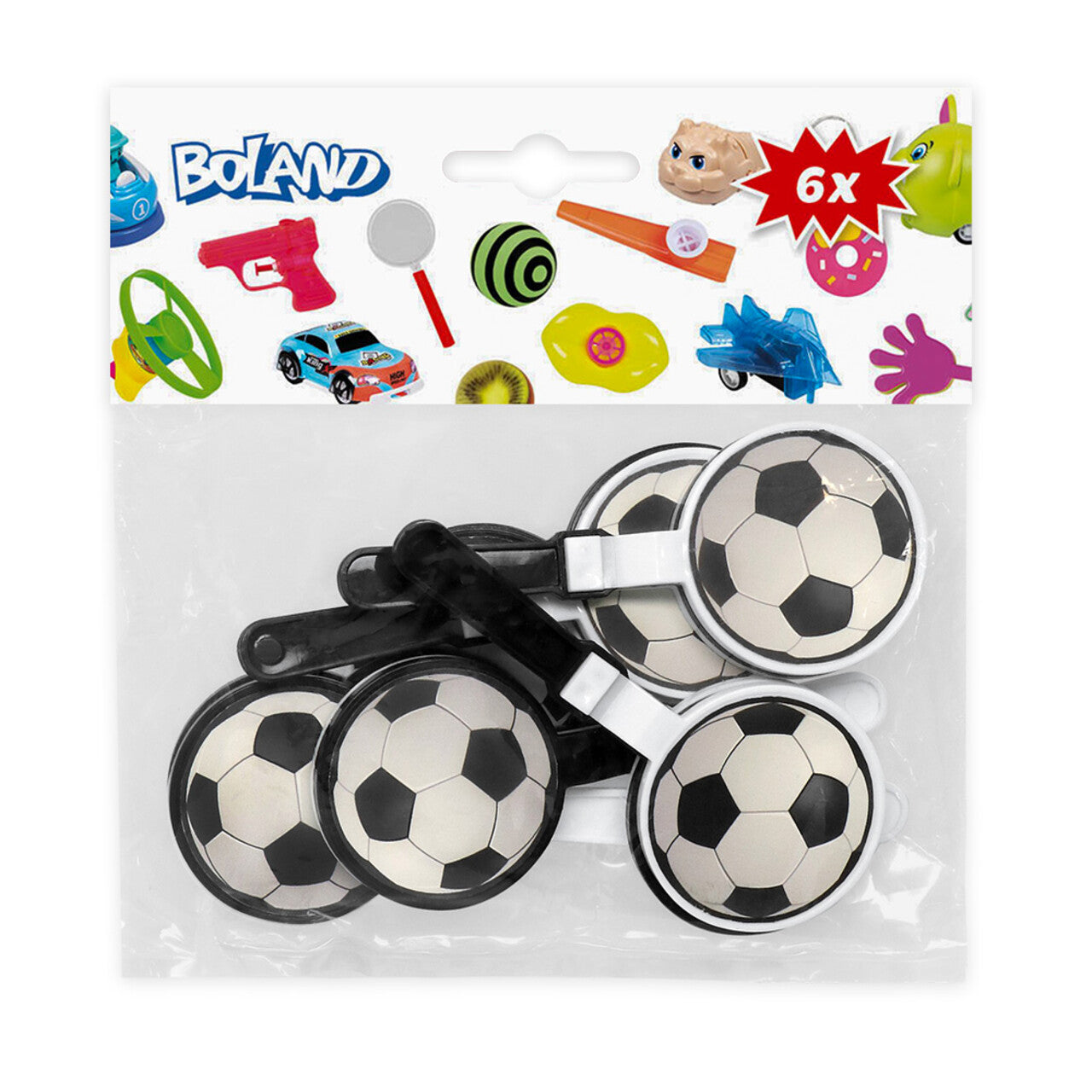 Op deze afbeelding zie je een Accessoires, van het merk Boland. Supporters Handklappers 6 Stuks