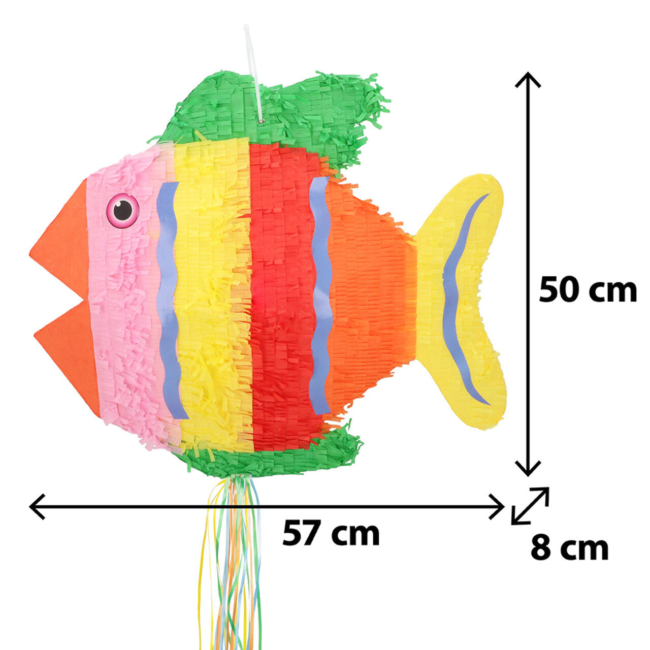 Op deze afbeelding zie je een Decoratie, van het merk Boland. Piñata Tropische Vis