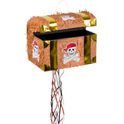 Op deze afbeelding zie je een Decoratie, van het merk Boland. Trekpiñata Piraten Schatkist (30 X 26 X 23 Cm)