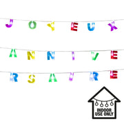 Op deze afbeelding zie je een Decoratie, van het merk Boland. Lichtsnoer Joyeux Anniversaire