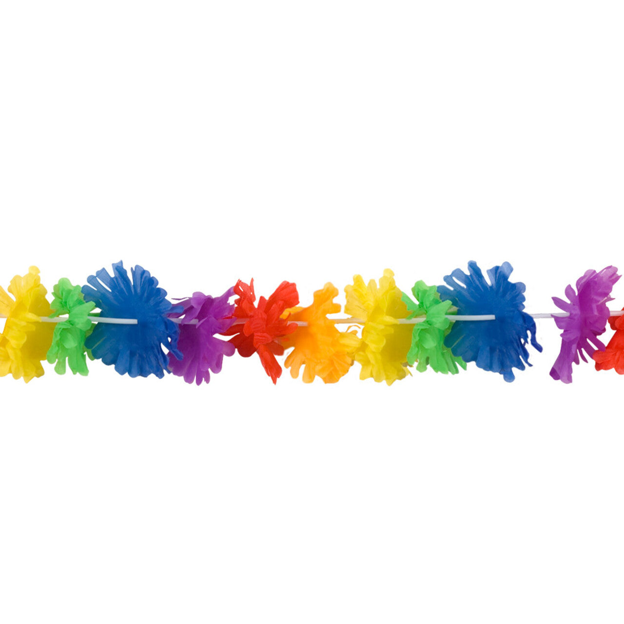Op deze afbeelding zie je een Decoratie, van het merk Boland. Polyester Slinger Rainbow Hawaii Flowers
