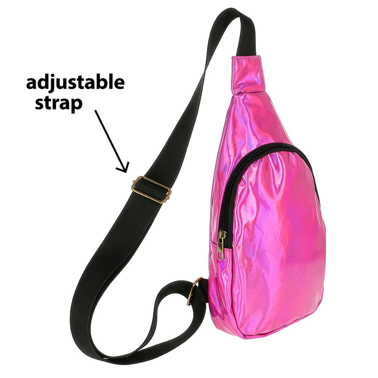 Op deze afbeelding zie je een Accessoires, van het merk Boland. Crossbody Tas Holo Yolo Roze