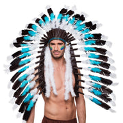 Op deze afbeelding zie je een Accessoires, van het merk Boland. Indianen Hoofdtooi Snow Wolf
