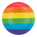 Set 8 Papieren Bordjes Happy Regenboog