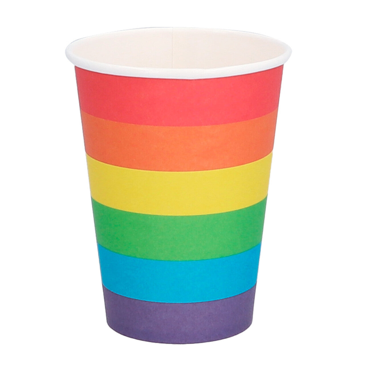 Op deze afbeelding zie je een Decoratie, van het merk Boland. Set 8 Papieren Bekers Happy Regenboog