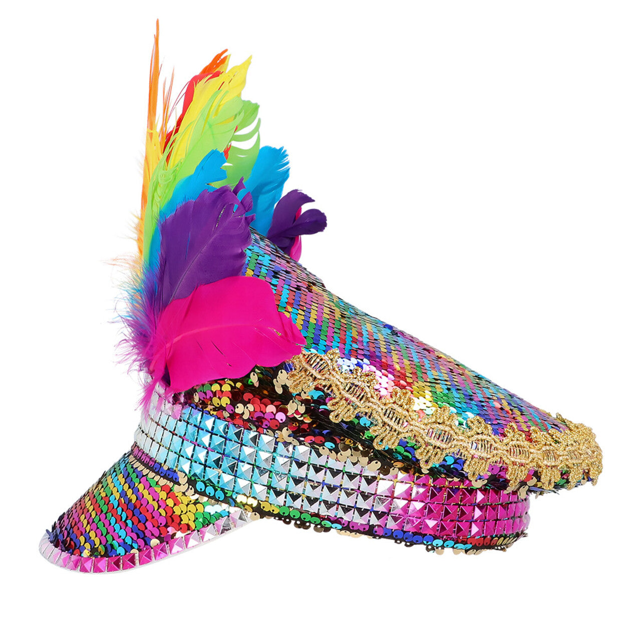 Op deze afbeelding zie je een Accessoires, van het merk Boland. Pet Shiny Rainbow Chief